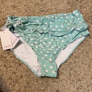 Floralkini high waist bikini bottom